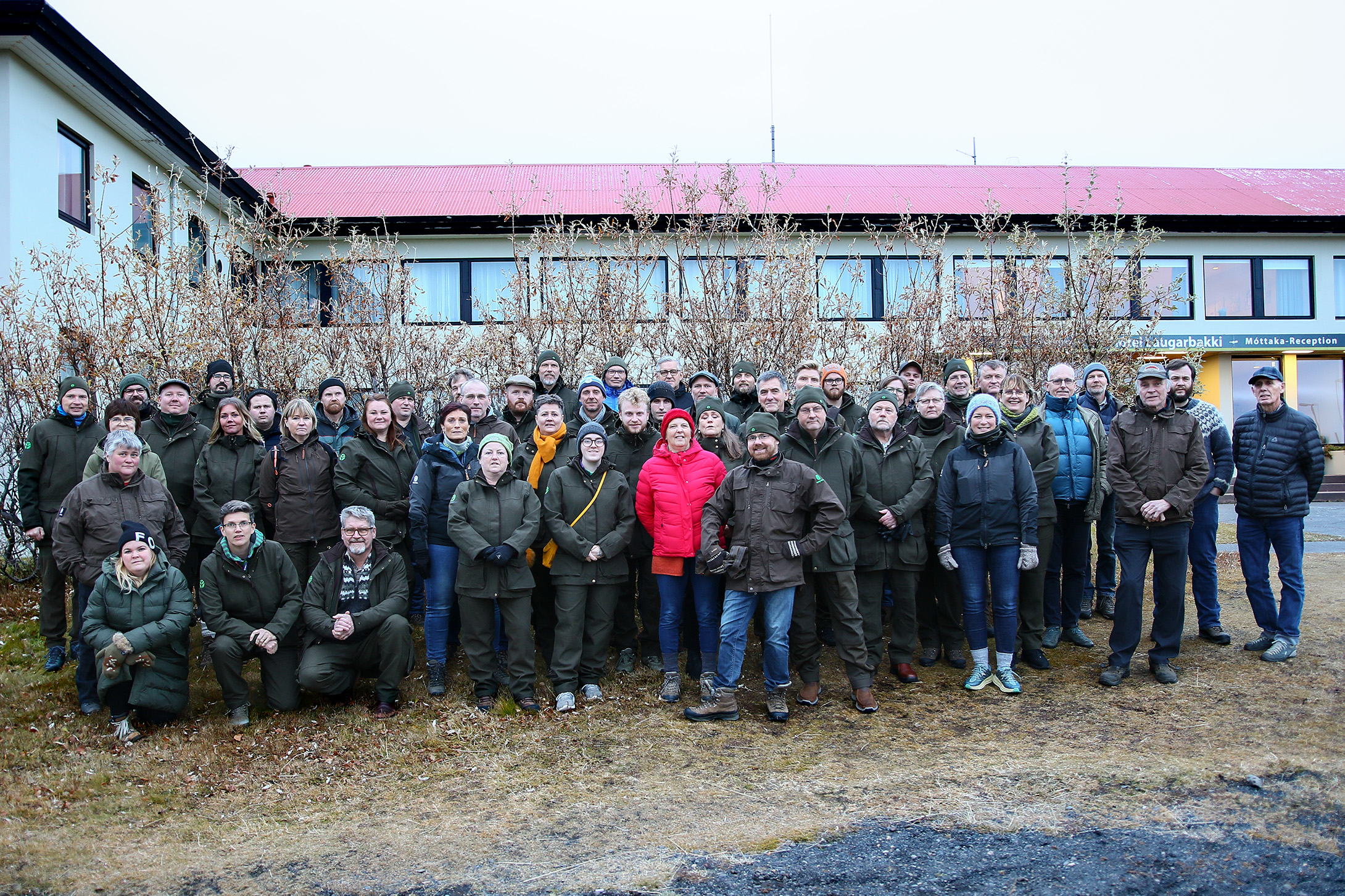 Þátttakendur í starfsmannafundi Skógræktarinnar á Laugarbakka Miðfirði 2. nóvember 2022. Ljósmynd: Pétur Halldórsson Þátttakendur í starfsmannafundi Skógræktarinnar á Laugarbakka Miðfirði 2. nóvember 2022. Ljósmynd: Pétur Halldórsson