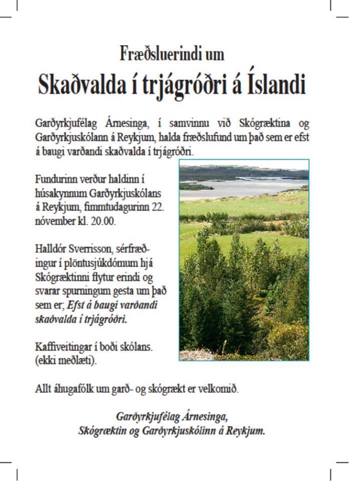 Auglýsing um fræðslufundinn