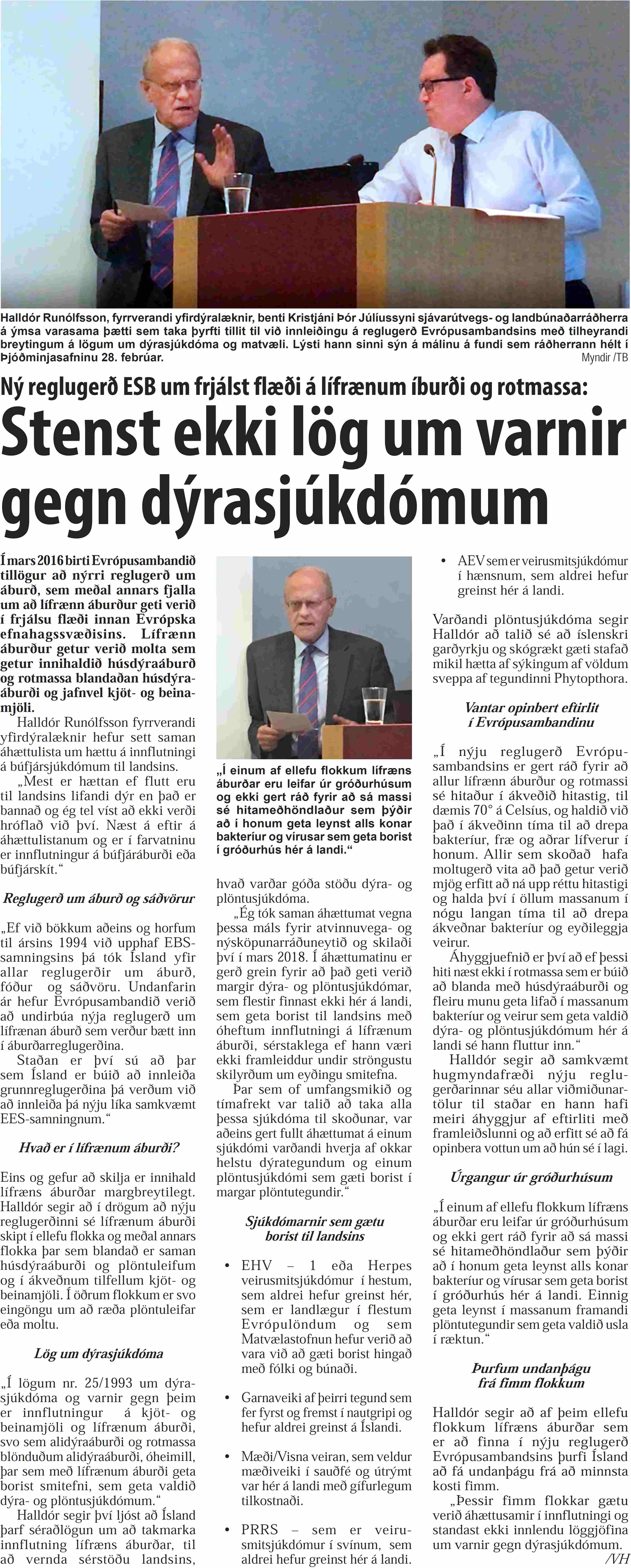 Greinin úr Bændablaðinu