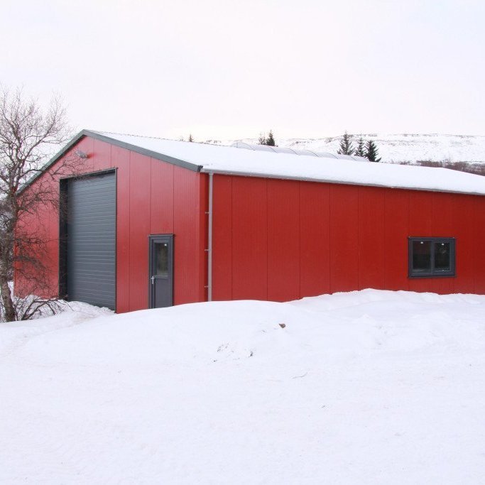 Ný skemma risin í Þjórsárdal.