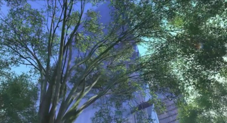 Háhýsi úr timbri geyma mikið magn koltvísýrings og þau eru eldtraust og örugg.