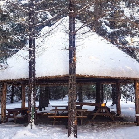 Bálskýlið í Haukadal að vetri. Ljósmynd: Trausti Jóhannsson