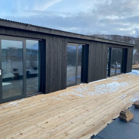 Húsið fellur vel inn í umhverfið. Ljósmynd: Aðsend