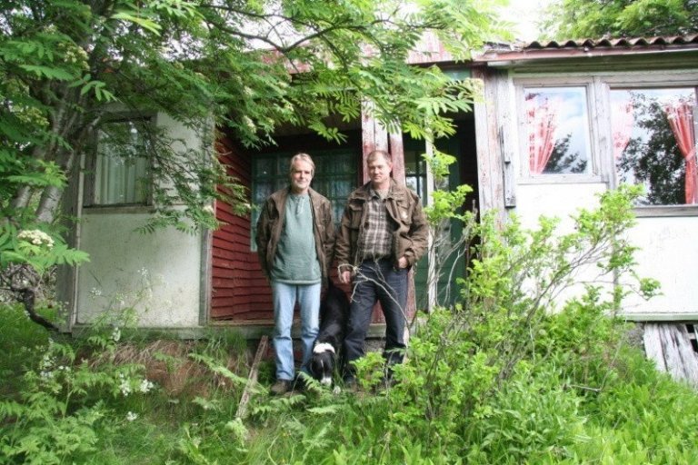 Við Laxaborg. Skógarverðirnir Birgir Hauksson og Valdimar Reynisson