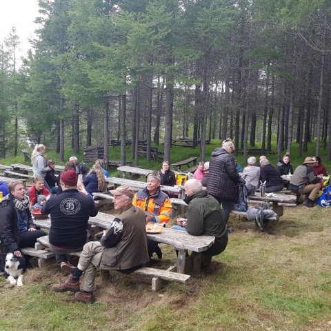 Samkoma skógarbænda í skóginum. Ljósmynd: Bjarki Jónsson