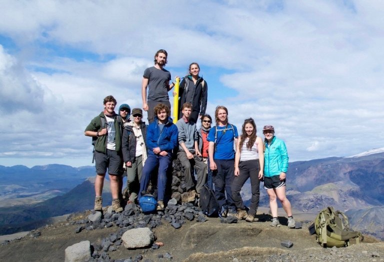 Sjálfboðaliðar í gönguviku sinni.