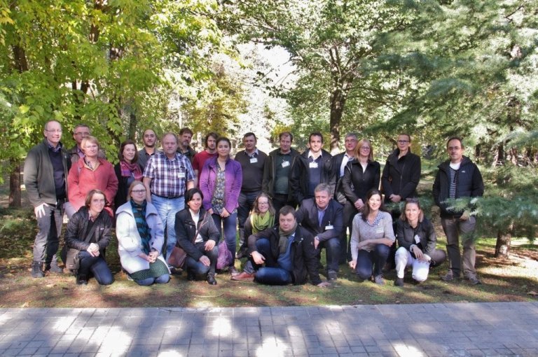 Fulltrúar á fundi EUFORGEN á fallegum sólskinsdegi í Madríd.