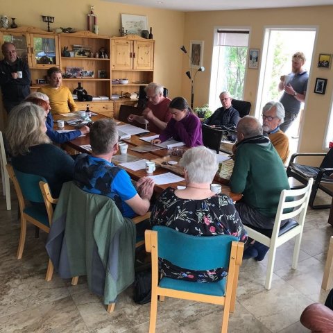 Frá aðalfundi Félags skógarbænda á Vestfjörðum á Svanshóli. Ljósmynd: Sigríður Júlía Brynleifsdóttir 