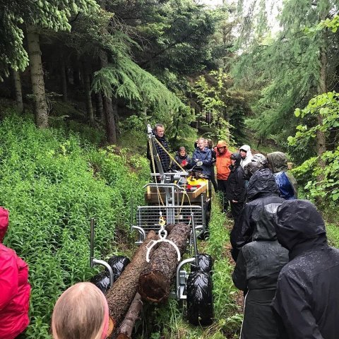 Skógarbændurnir á Hofi hafa komið sér upp skógarvagni. Ljósmynd: Sigríður Júlía Brynleifsdóttir