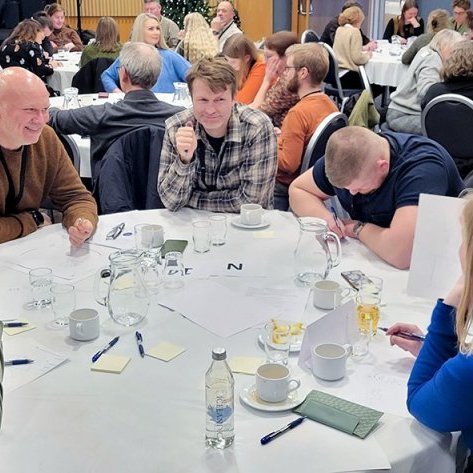 Það var líka brosað og hlegið. Ljósmynd: Hreinn Óskarsson