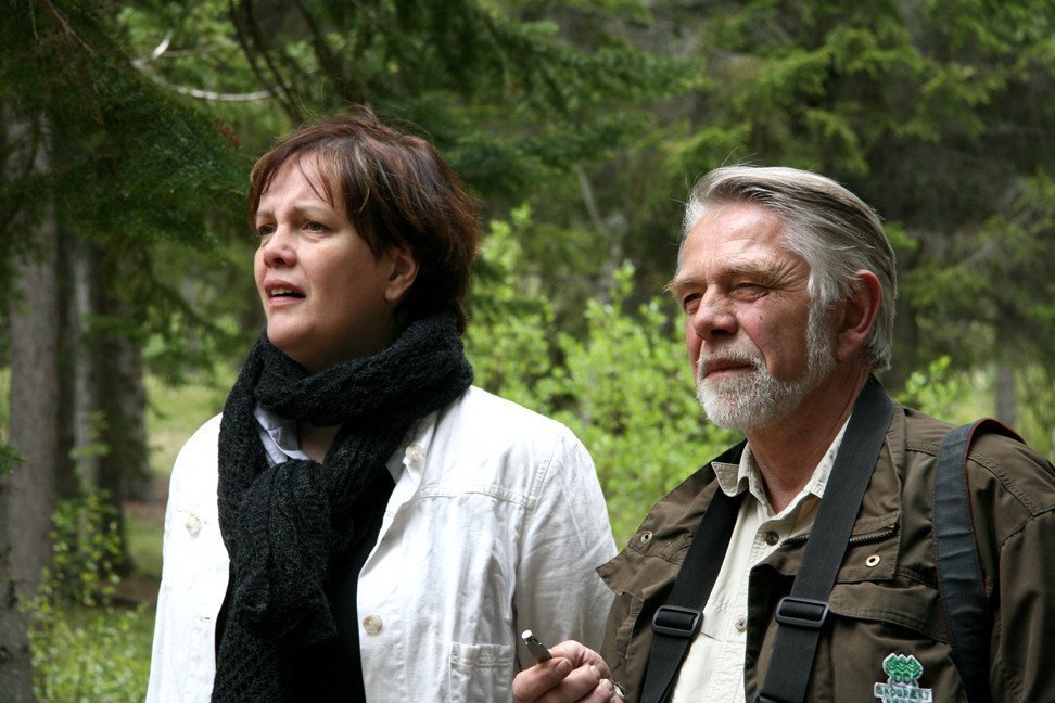 Heimsókn umhverfisráðherra, júní 2009 - Jón Loftsson, skógræktarstjóri og Svandís Svavarsdóttir, umhverfisráðherra