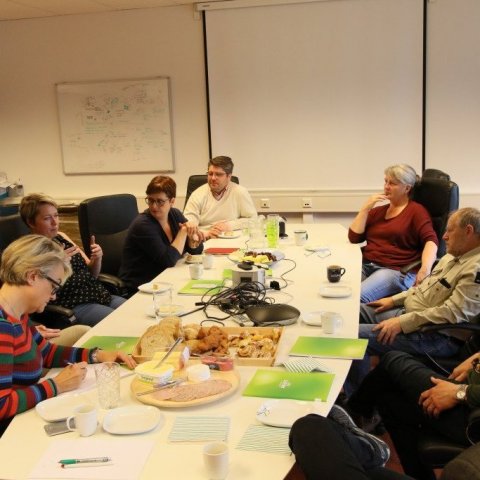 Frá fundi ráðherra með framkvæmdaráði Skógræktarinnar og starfsfólki aðalskrifstofu. Ljósmynd: Pétur Halldórsson