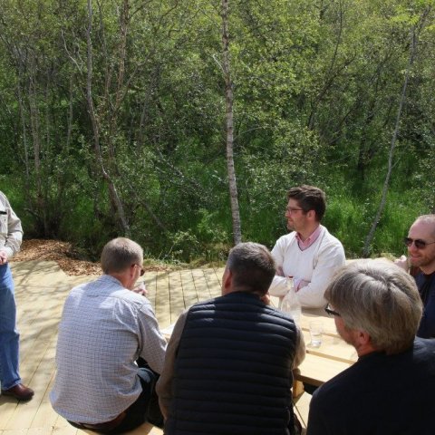 Þröstur Eysteinsson skógræktarstjóri ávarpar ráðherra. Ljósmynd: Pétur Halldórsson