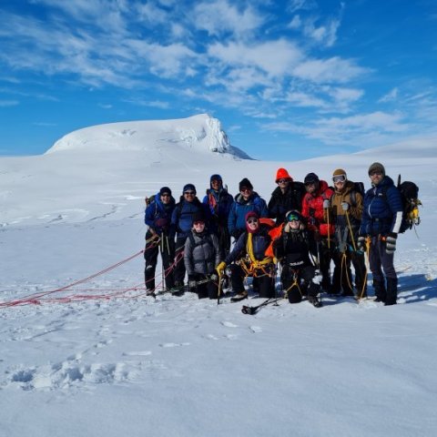 Glaður gönguhópur. Ljósmynd: Elísabet Atladóttir
