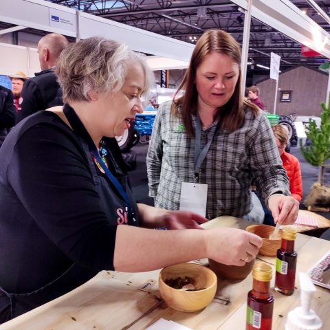 Trjábrjóstsykurinn vakti mikla athygli og þótti góður.  Ljósmynd: Pétur Halldórsson