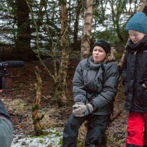 Fréttabörn segja frá. Ljósmynd: Ólafur Oddsson