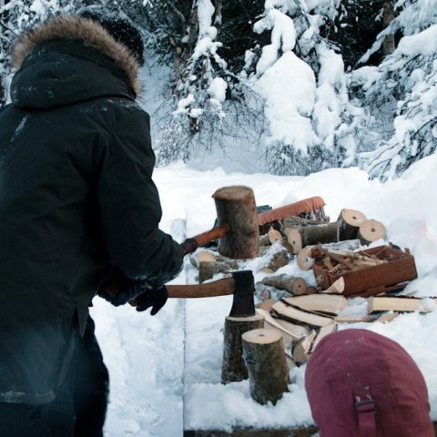 Lært að kljúfa. Ljósmynd: Ólafur Oddsson