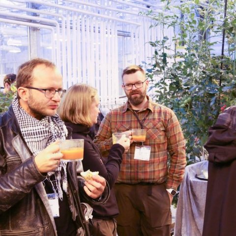 Tómatsúpa var snædd í Friðheimum í Reykholti Biskupstungum. Ljósmynd: Pétur Halldórsson