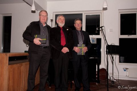 Starfsmannafundur: Theodór A. Guðmundsson, Jón Loftsson og Þorsteinn Þórarinsson