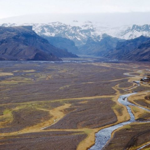 Austursýn frá Álfakirkju á Goðalandi 1963. Ljósmynd: Einar Þ. Guðjohnsen