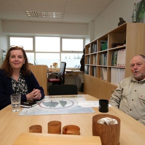 Þröstur ásamt Svandísi Svavarsdóttur er ráðherra heimsótti Skógræktina