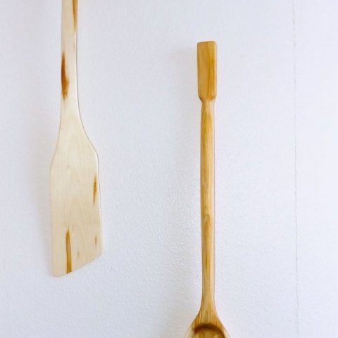 Steikarspaði og sleif úr alaskavíði. Ljósmynd: Sigurgeir Sigurðsson