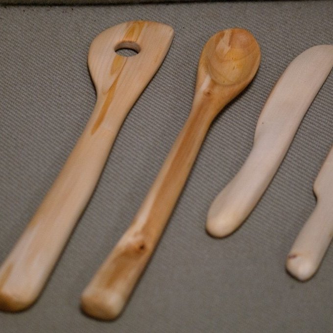 Gerð tálgaðra eldhúsáhalda eykst stöðugt.. Ljósmynd: Ólafur Oddsson