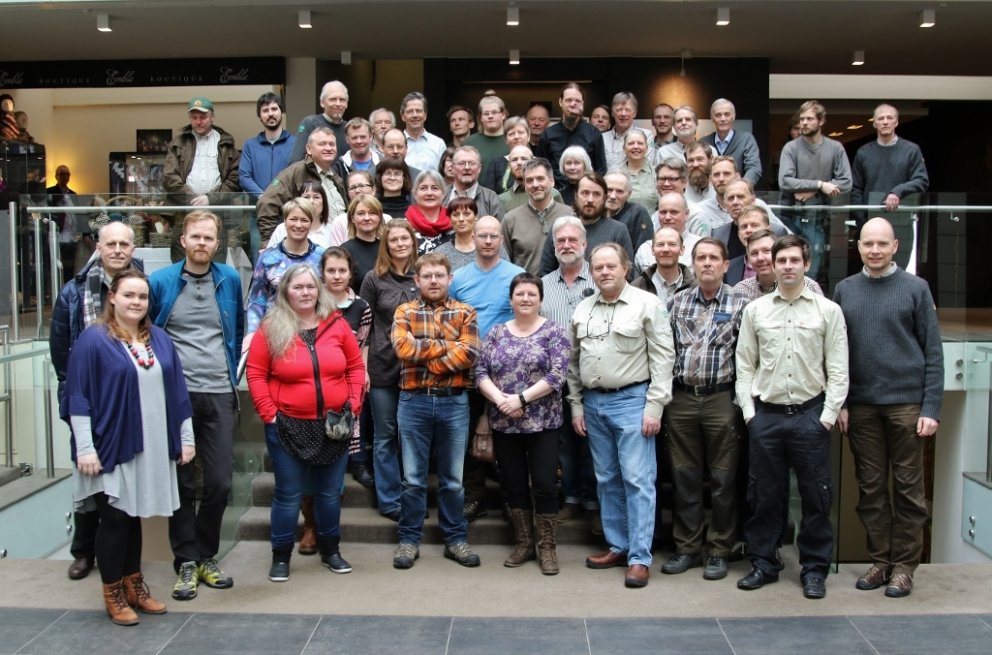 Hópmynd af öllum þátttakendum í stefnumótunarfundi starfsfólks á Grand hótel í Reykjavík miðvikudagi…