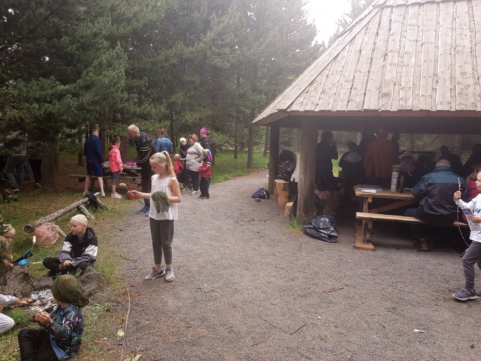 Góð skógarstemmning skapaðist í Þjórsárdalsskógi á skógardeginum sem var liður í hátíðinni „Upp í sv…