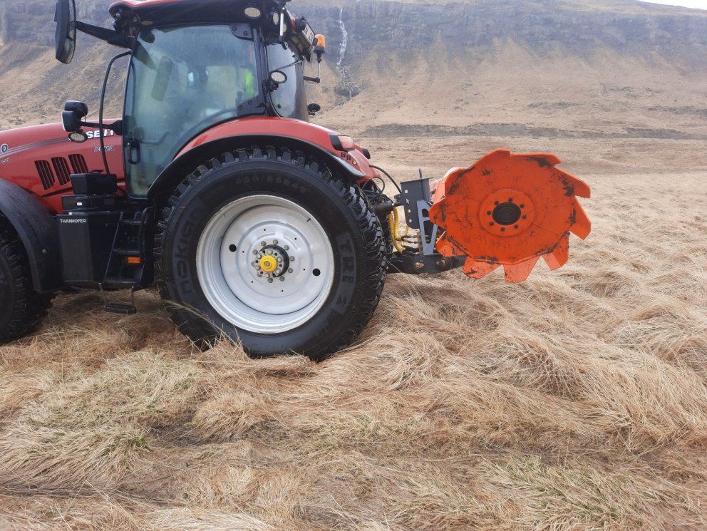 Nýja TTS-herfið tilbúið til notkunar. Ljósmynd: Guðmundur Freyr Geirsson