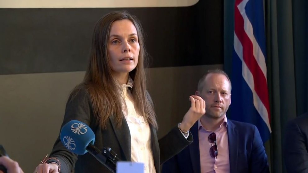 Katrín Jakobsdóttir forsætisráðherra og Guðmundur Ingi Guðbrandsson, umhverfis- og auðlindaráðherra,…