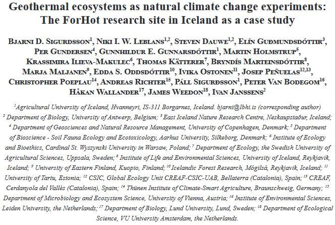 Áhrif hlýnunar á norðlæg þurrlendisvistkerfi