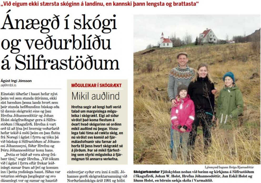 Hugsað til framtíðar með lagningu skógarslóða