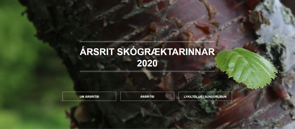 Fjölbreytt efni í Ársriti Skógræktarinnar 2020