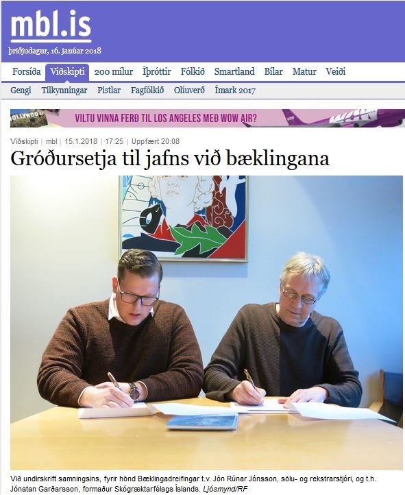 Bæklingadreifing gróðursetur þúsund tré