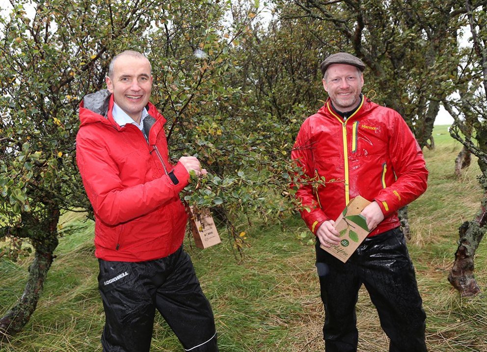 Guðni Th. Jóhannesson, forseti Íslands, ásamt Guðmundi Inga Guðbrandssyni, umhverfis- og auðlindaráð…