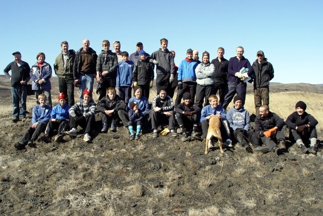 Byrjað að planta í Hekluskóga