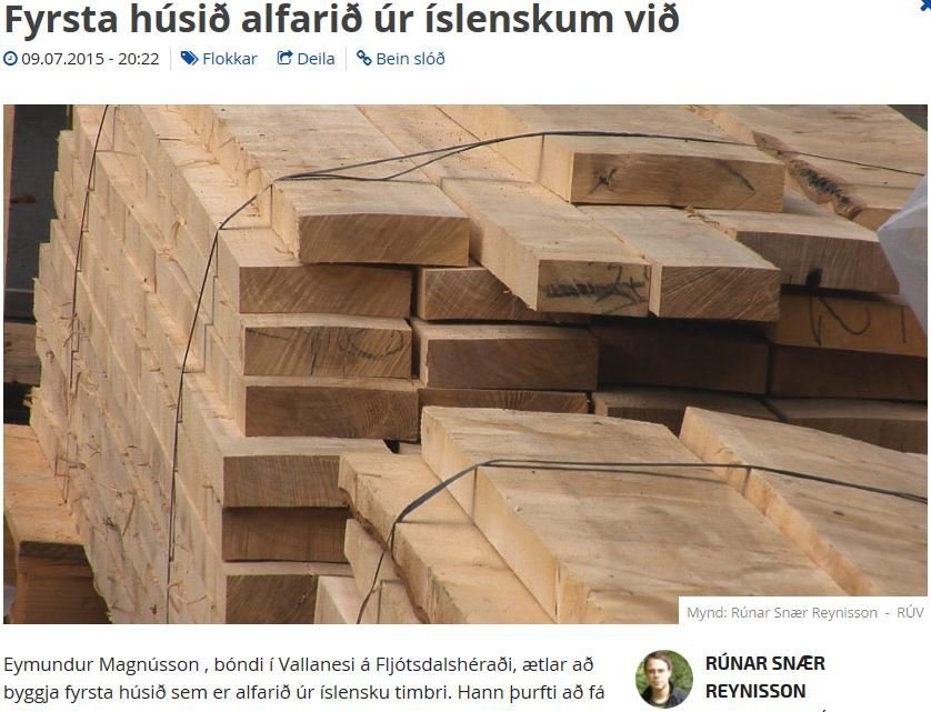Heilt hús úr íslensku timbri