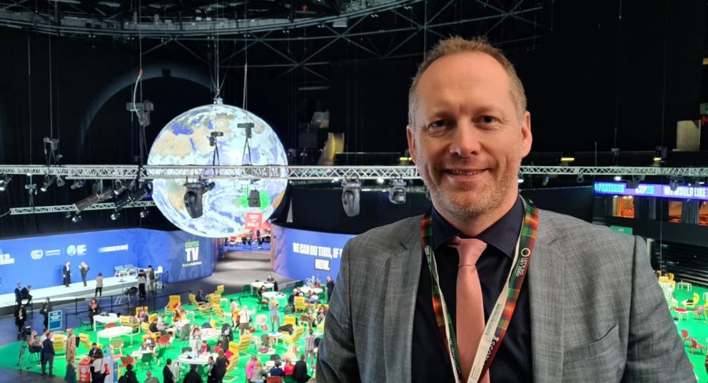 Umhverfis- og auðlindaráðherra á fundinum í Glasgow. Ljósmynd af vef Stjórnarráðsins