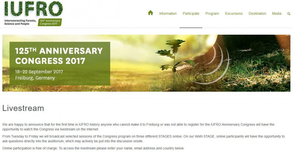 Heimsþing IUFRO í beinni