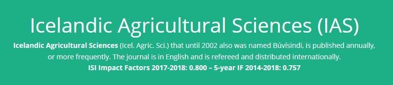 Tvær nýjar greinar í IAS