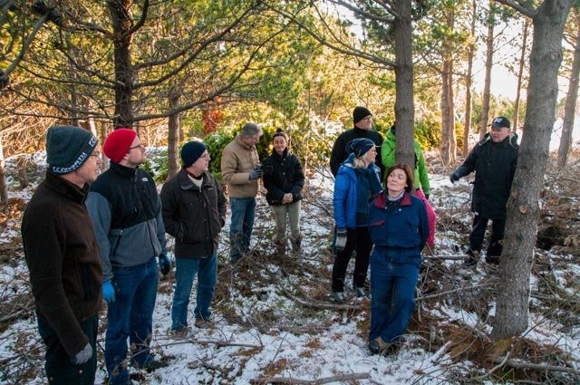Þátttakendur í skóginum á Snæfoksstöðum.