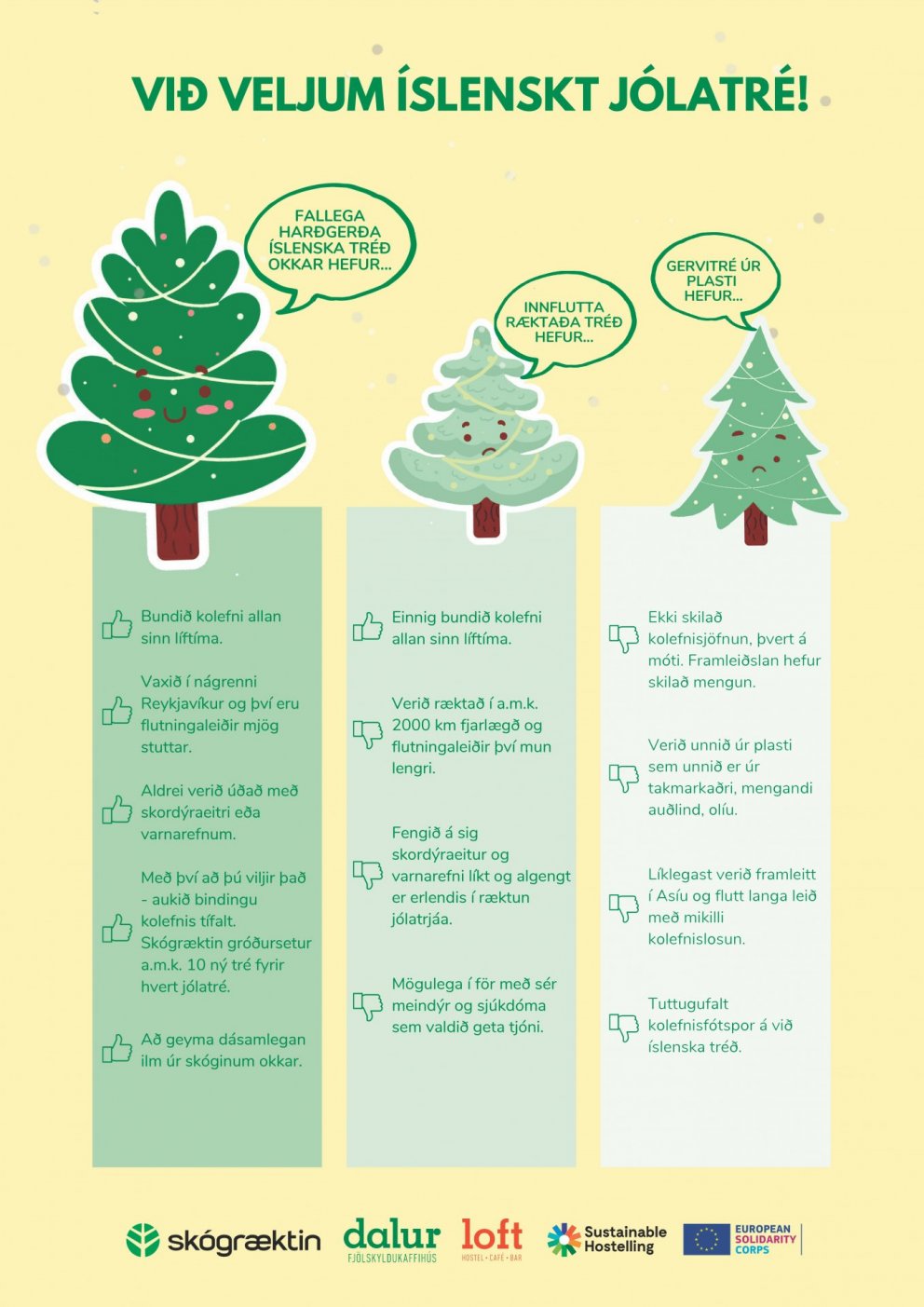 Jól í Dal með skilaboð um yfirburði íslenskra jólatrjáa
