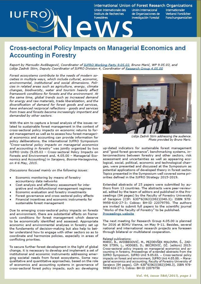 Fréttabréf IUFRO komið út