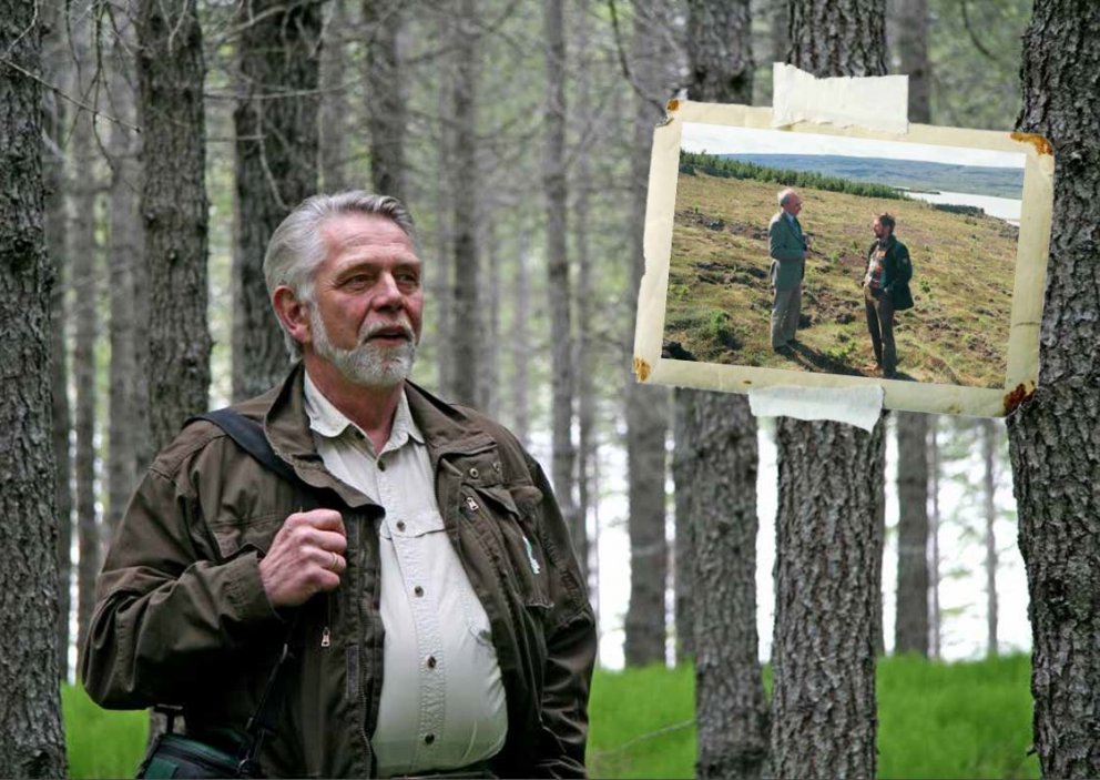 Jón Loftsson á svipuðum stað í Mjóanesi á Héraði með tæplega aldarfjórðungs millibili. Skógurinn í b&hellip;