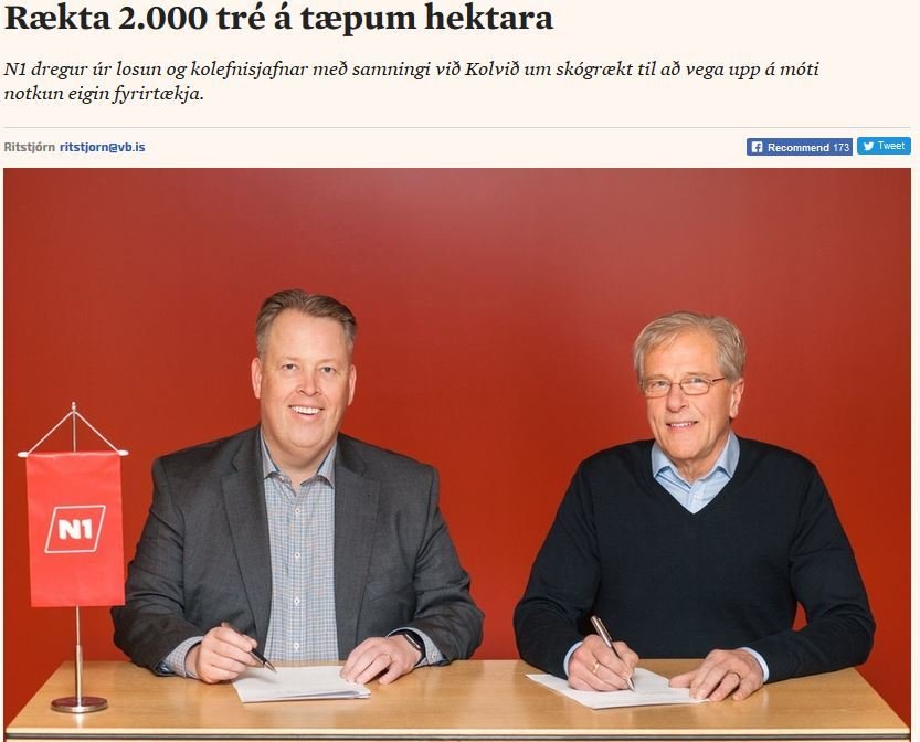 Kolviður bindur fyrir N1