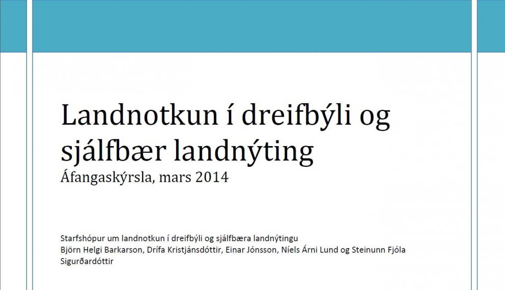 Skógrækt í skýrslu starfshóps um landnotkun
