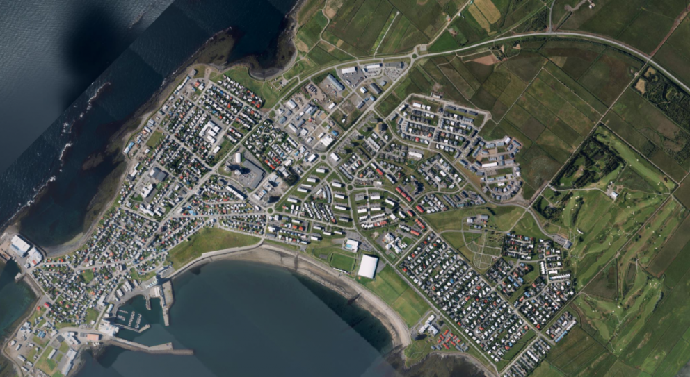 Loftmynd af Akranesi úr safni Loftmynda ehf.