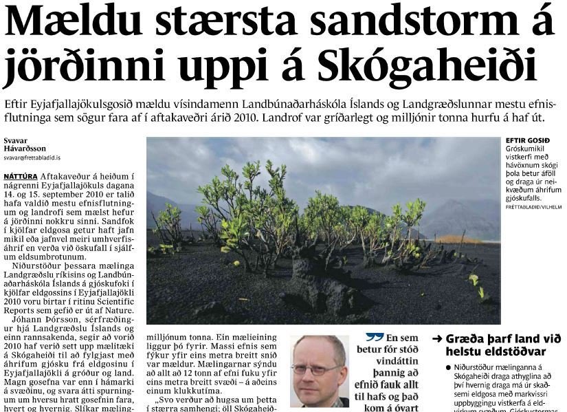 Skógur þolir betur öskufall
