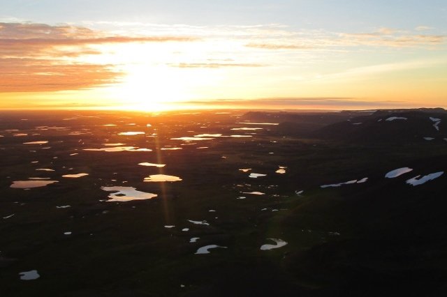 Sólarlag á Sléttu. Mynd: Jónína S. Þorláksdóttir.